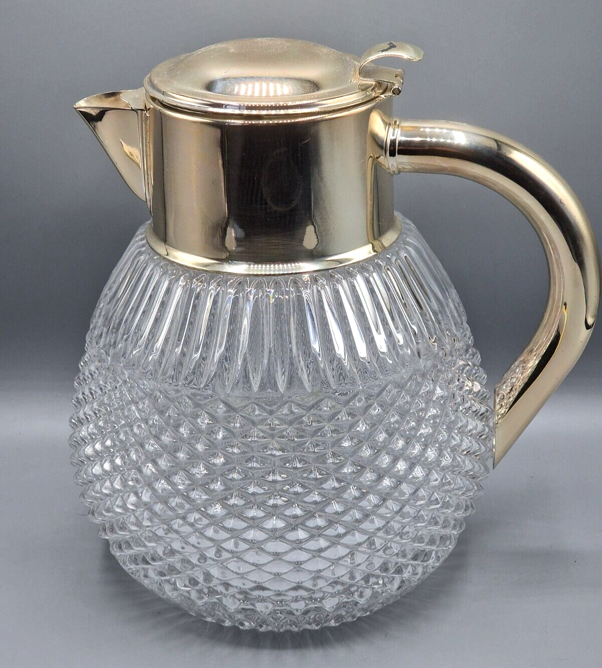 Teekanne Glas, 22 cm Höhe, Antiquität